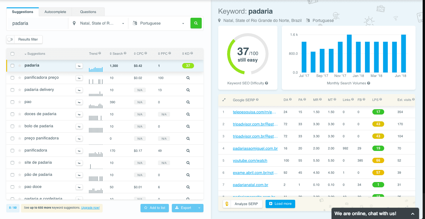 Pesquisa de palavra chave: KWfinder